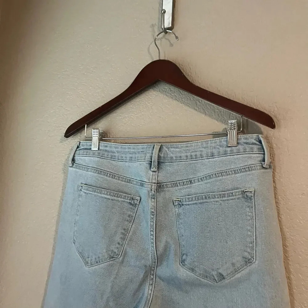 Driftwood Cece Jeans Split Hem Straight Leg High Waist 30 27 - Picture 9 of 10